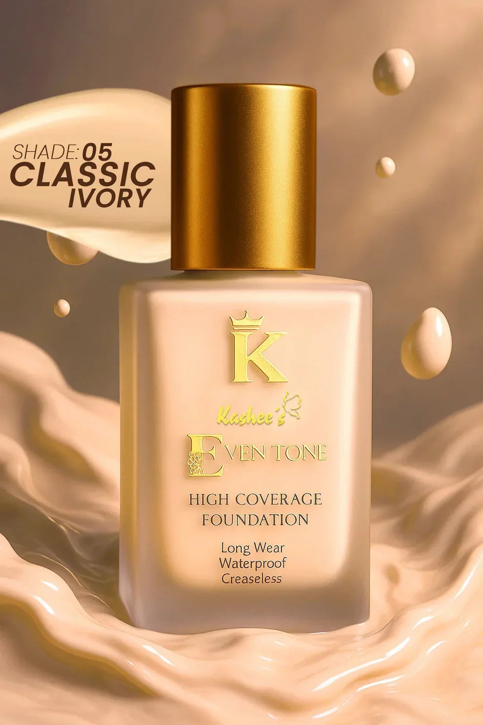 Kashee's Eventone High Coverage Foundation+Free Gift (Kashees Compact Powder).