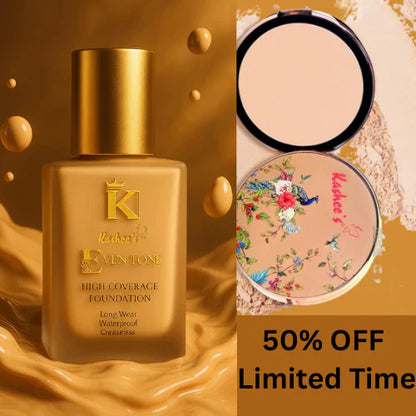 Kashee's Eventone High Coverage Foundation+Free Gift (Kashees Compact Powder).
